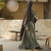 Cupro Wood Grain Sage Hareer Yu Abaya (حرير 玉) - Sage