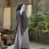 Cupro Wood Grain Soft Blue Hareer Yu Abaya (حرير 玉) - Soft Blue