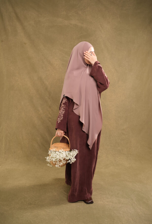 Feray Abaya - Maroon Beans