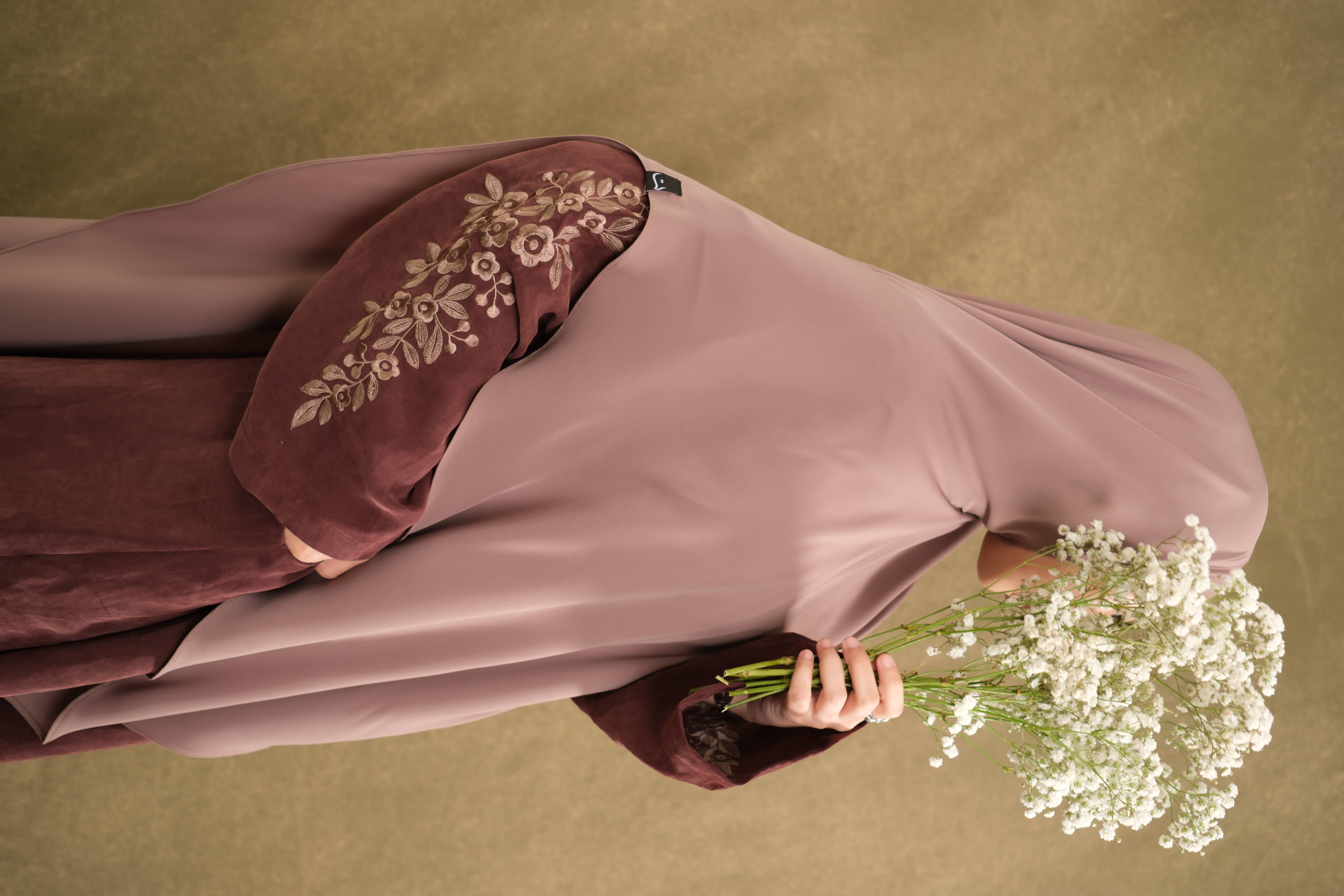Feray Abaya - Maroon Beans