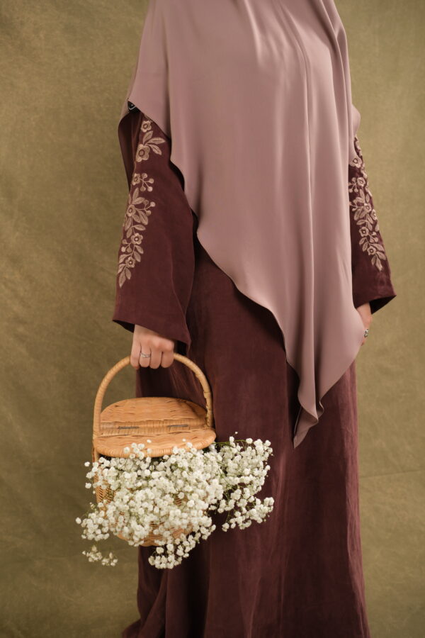 Feray Abaya - Maroon Beans