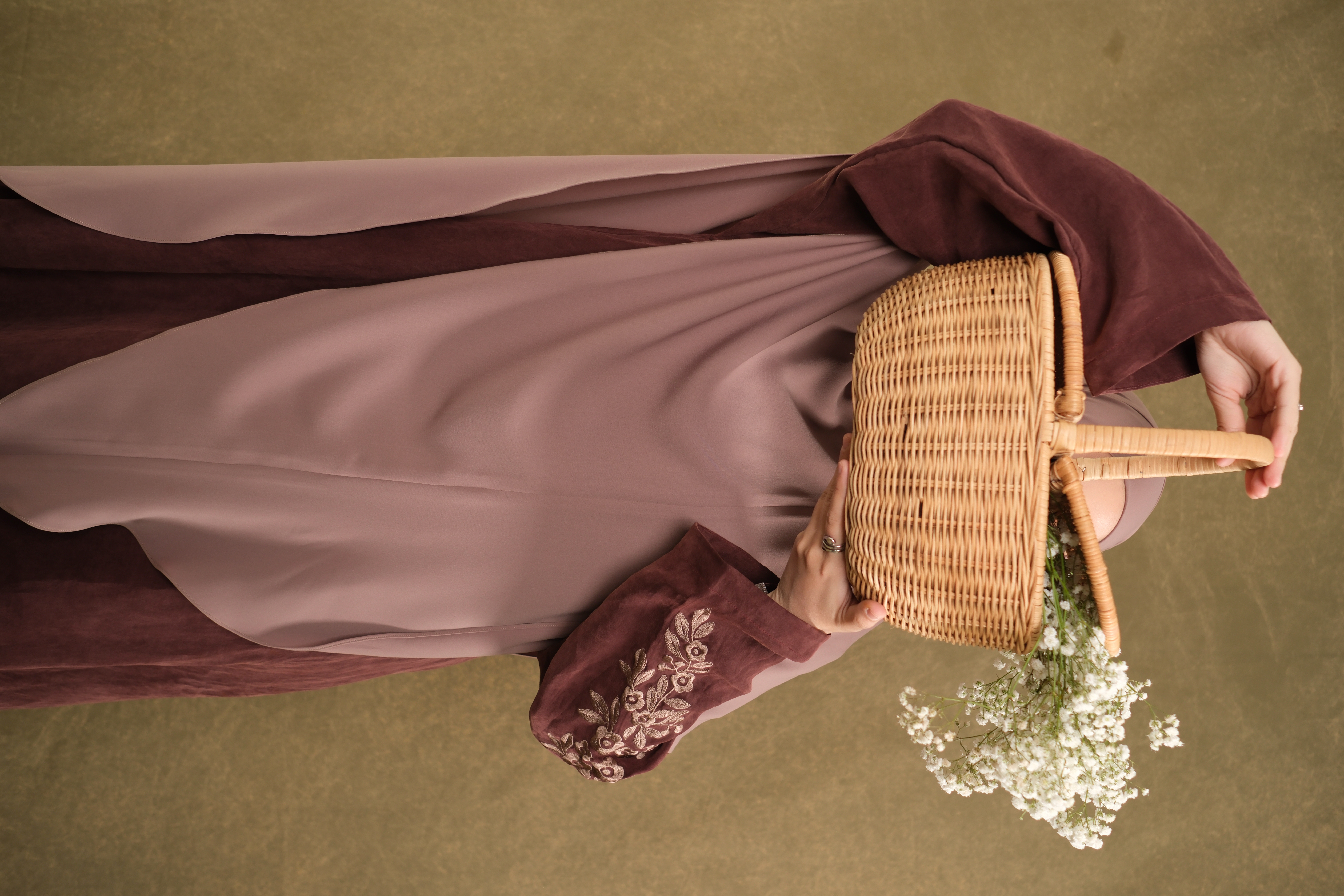 Feray Abaya - Maroon Beans
