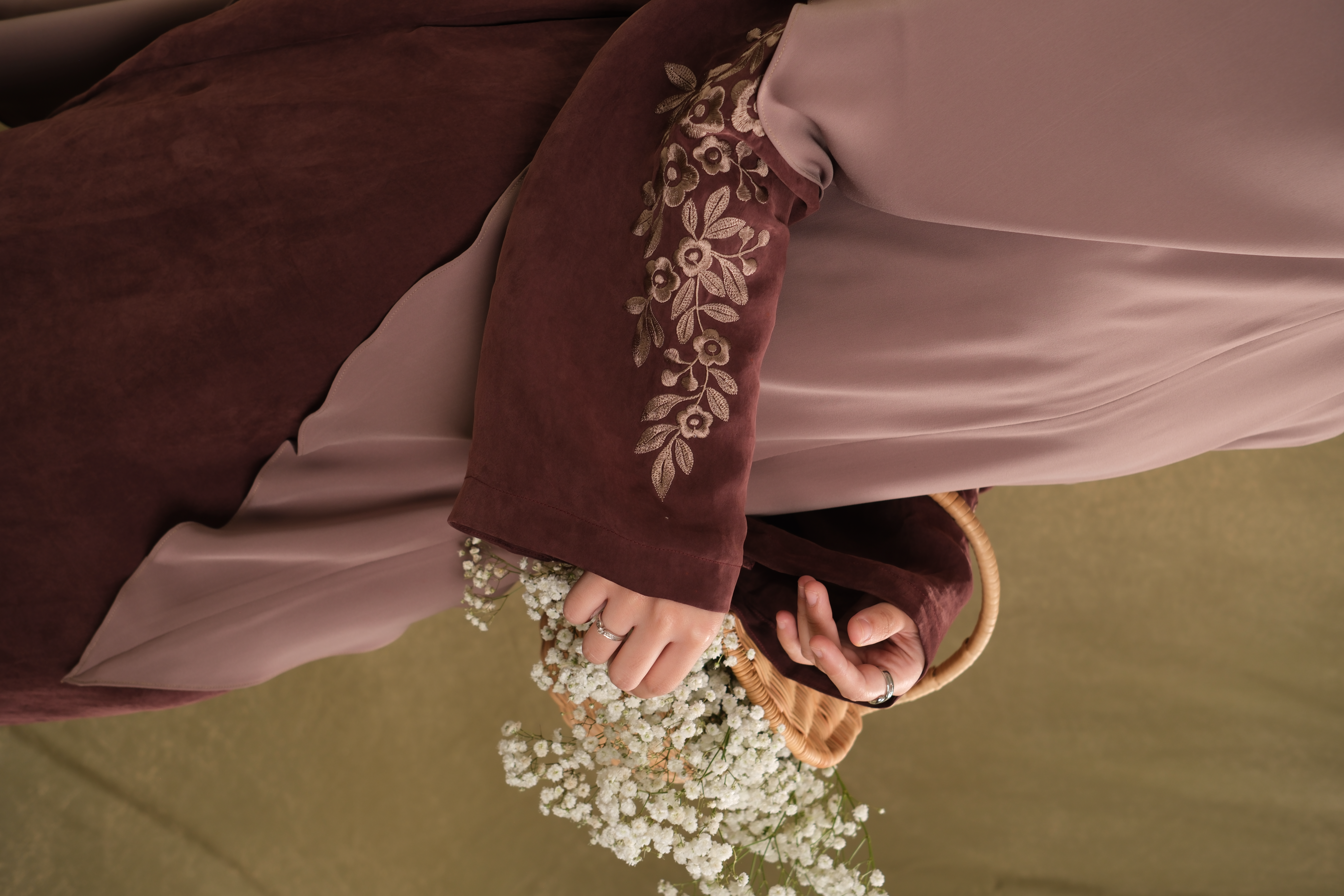 Feray Abaya - Maroon Beans