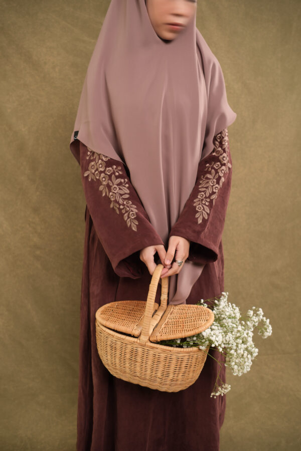 Feray Abaya - Maroon Beans